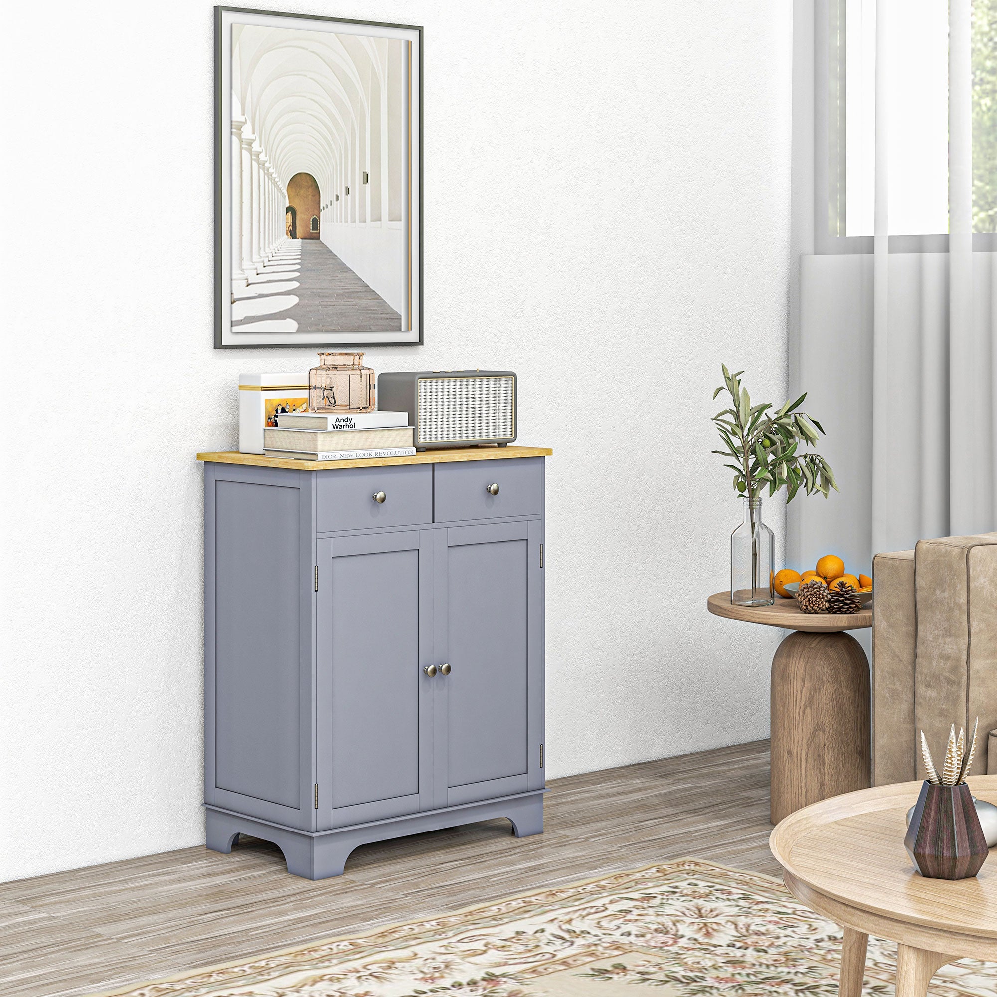 HOMCOM Sideboard Buffet Cabinet with Storage, 27