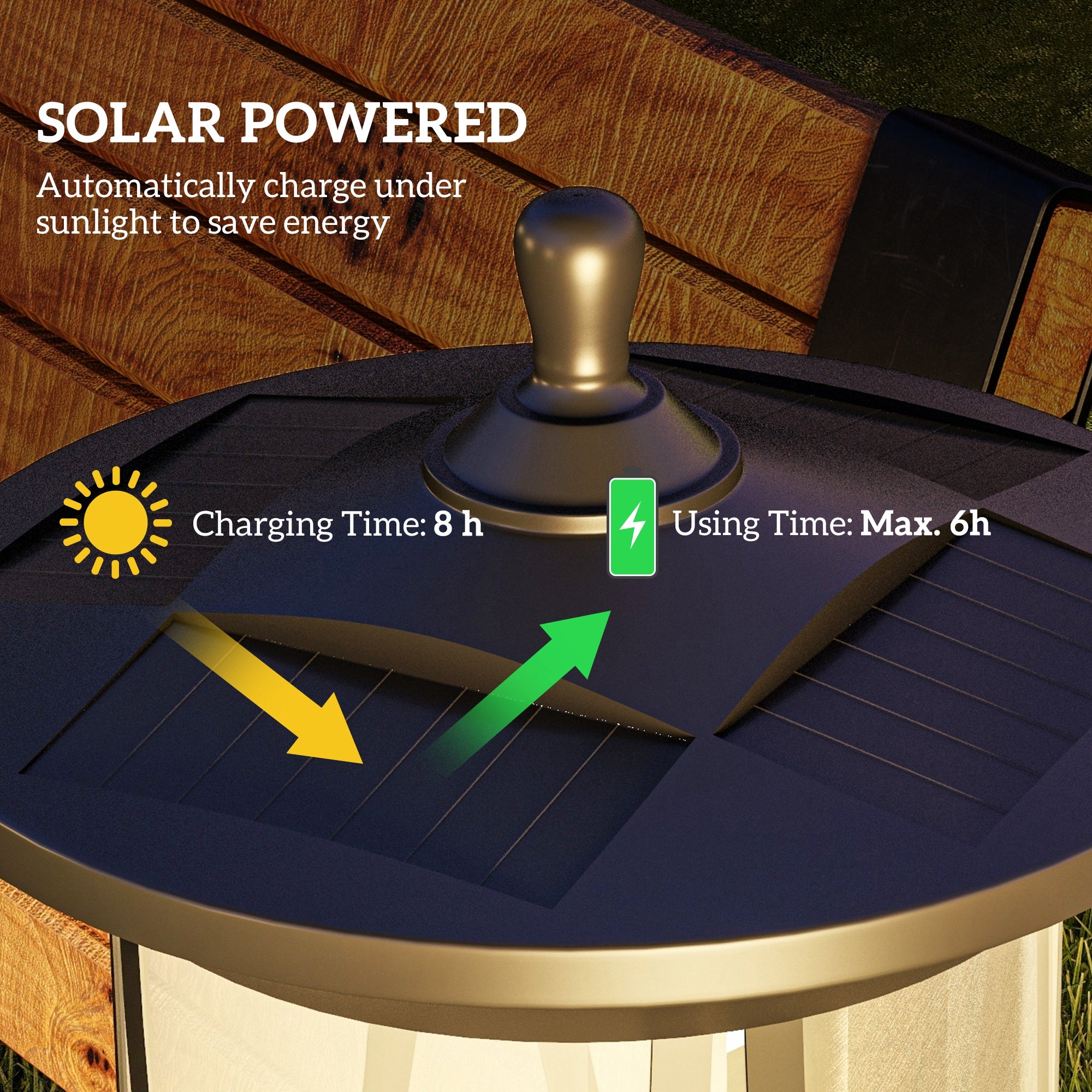 Outsunny Solar Lamp Post Light, 50