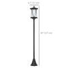 Outsunny Solar Lamp Post Light, 50" LED Outdoor Street Light, Waterproof IP44 for Patio, Garden, Backyard, Pathway, Cool White