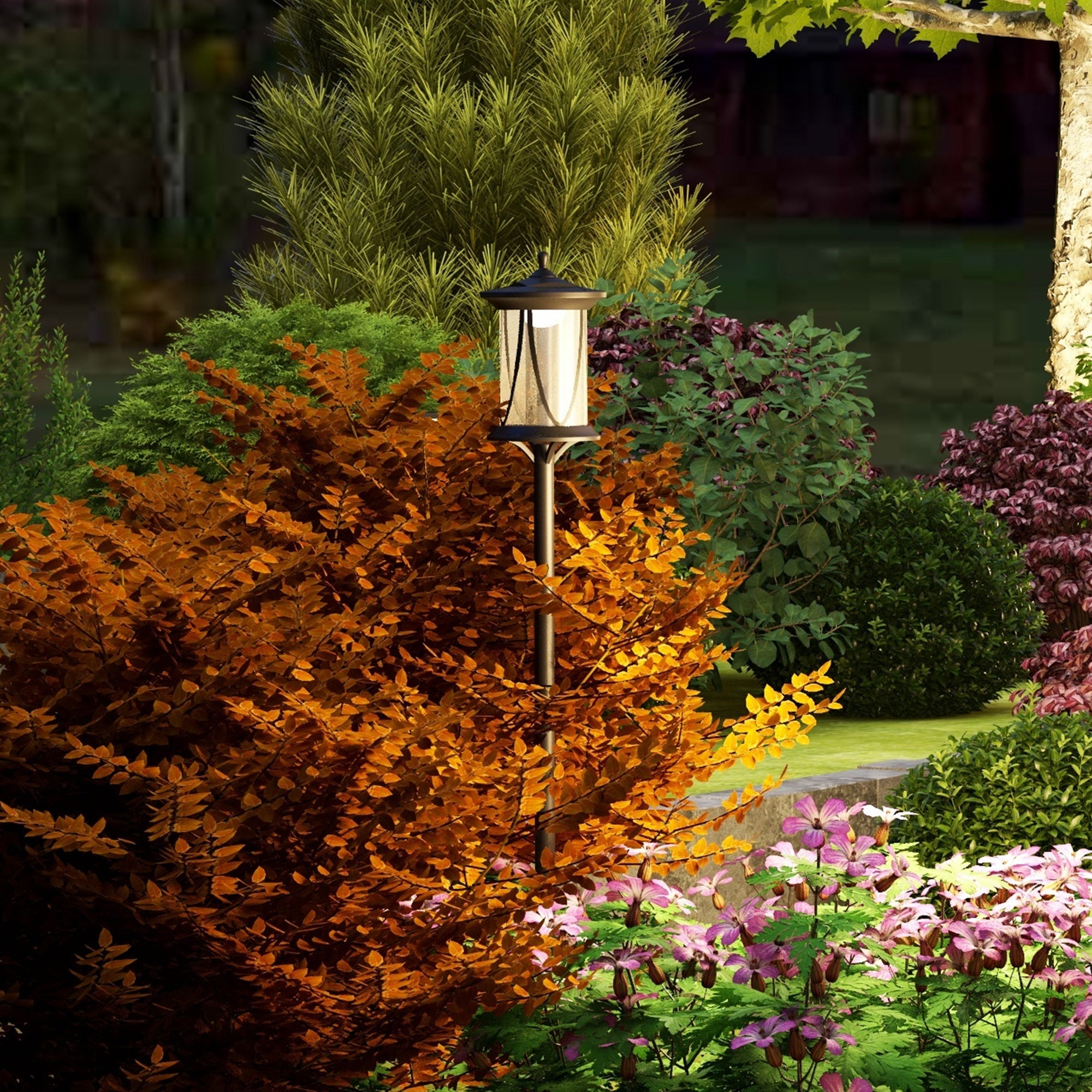 Outsunny Solar Lamp Post Light, 50