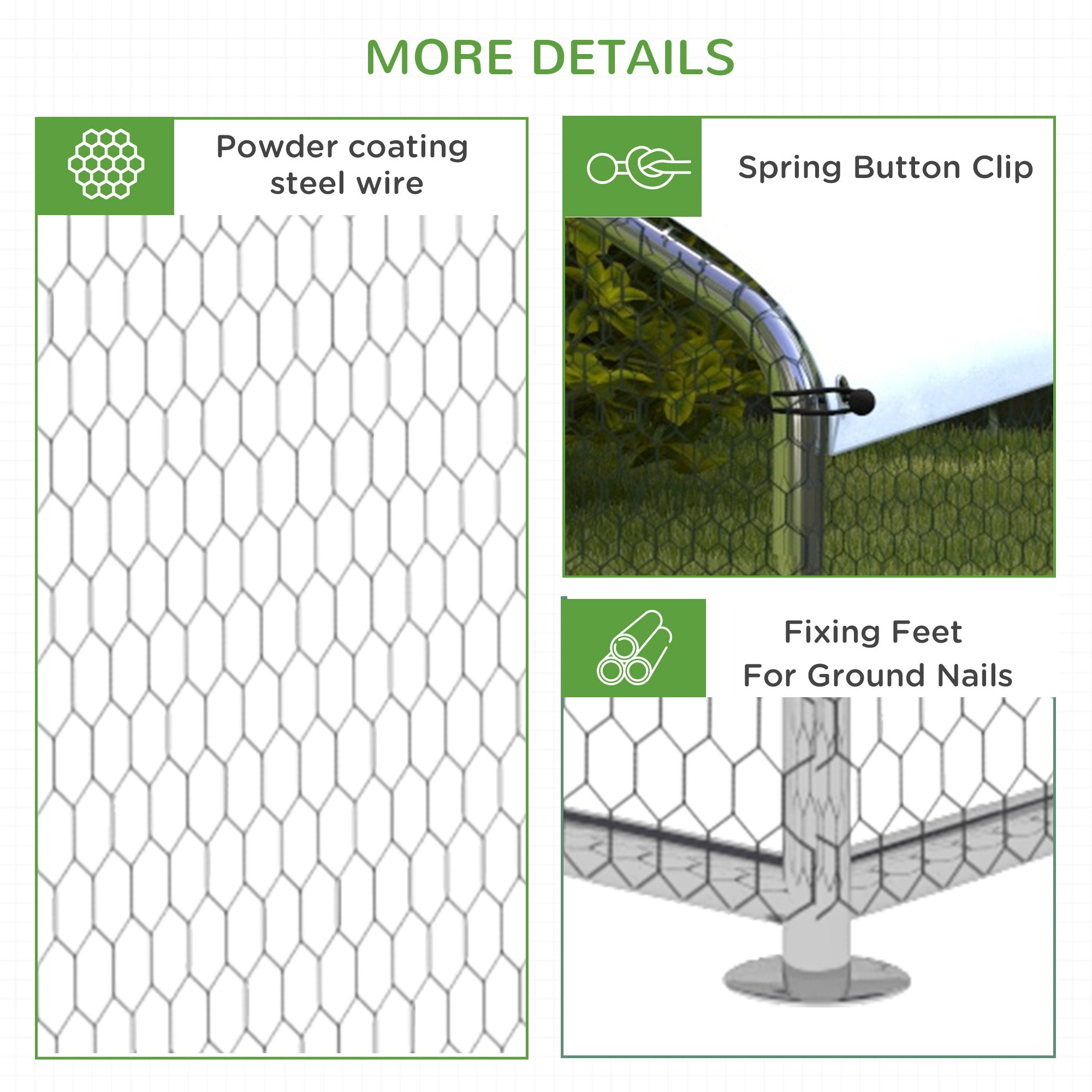 PawHut Walk In Chicken Run Chicken Coop Metal Large Hen House Outdoor for 10-12 Chickens with Cover, 4 x 3 x 2m, Silver