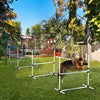 PawHut Set of 4 Dog Training Agility Gear Adjustable Jump Bar Pet Exercise Kit with Carrying Bag (White)