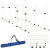 PawHut Set of 4 Dog Training Agility Gear Adjustable Jump Bar Pet Exercise Kit with Carrying Bag (White)