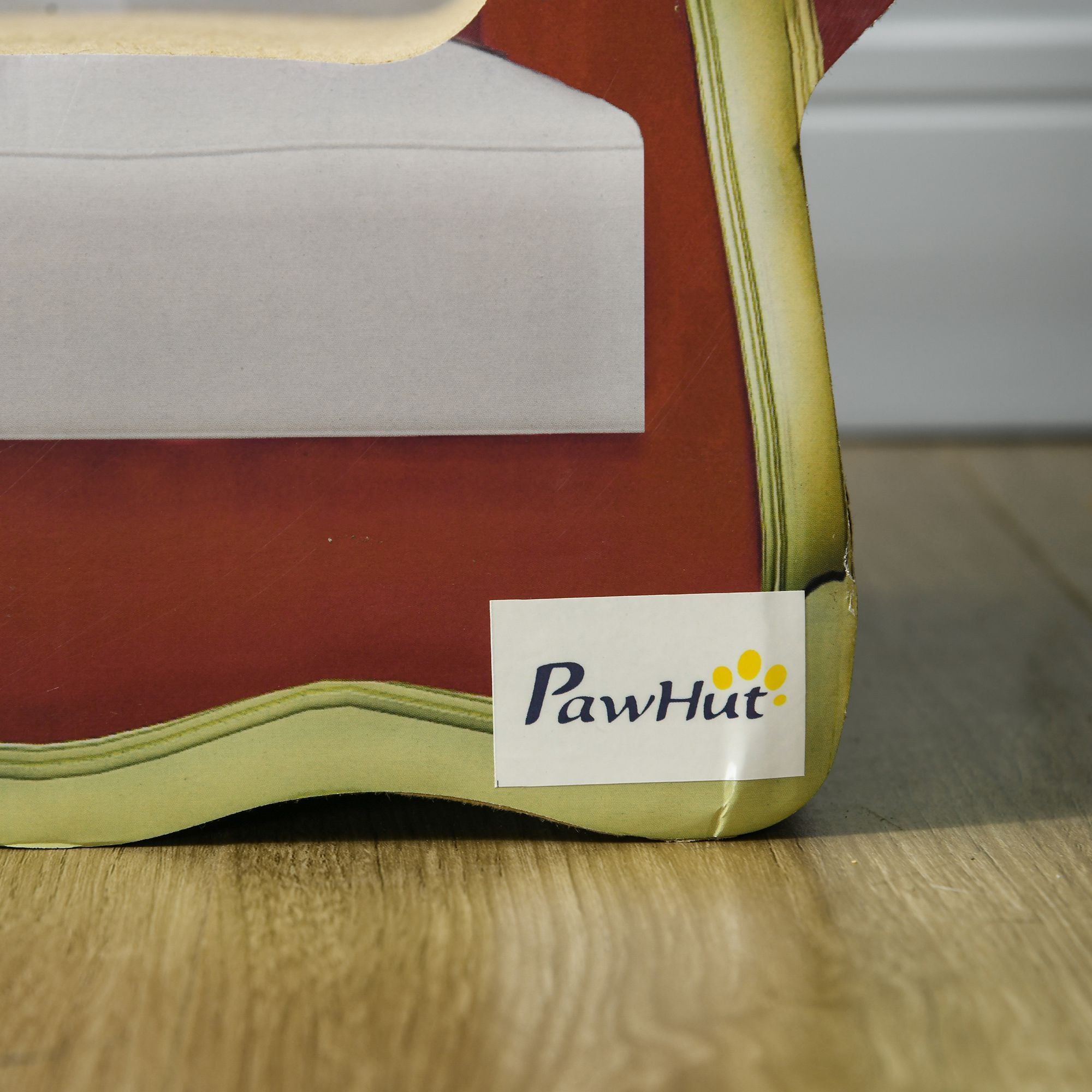 PawHut Cat Scratching Board, Cardboard Cat Scratcher Lounge Sofa with Catnip, 58 x 29.5 x 29cm