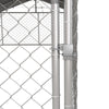 PawHut Outdoor Dog Kennel Dog Run with Waterproof, UV Resistant Cover for Medium and Large Sized Dogs, 19.7' x 7.5' x 4.9', Silver