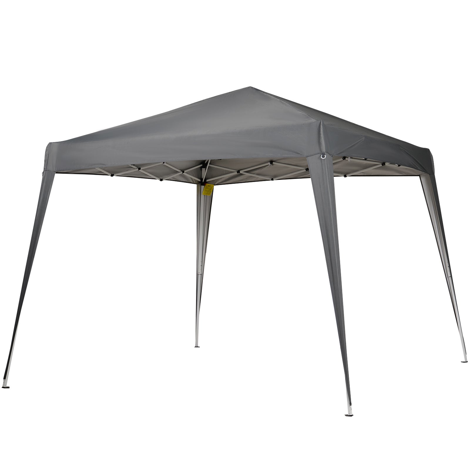 Outsunny 8' x 8' Pop Up Canopy with Inclined Legs, Outdoor Folding Tent, Portable Garden Party Gazebo with Carrying Bag for Camping, Party, Picnic, Grey