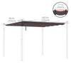 Outsunny Retractable Replacement Pergola Canopy for 10' x 10' Pergola, Pergola Cover Replacement, Coffee