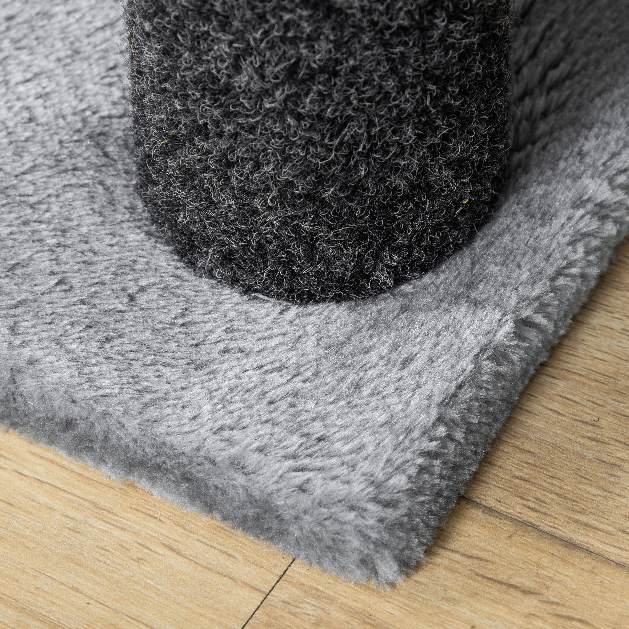 PawHut Cat Stairs, 2 in 1 Cat Tree Tower Pet Steps with Scratching Posts, Hanging Toy Ball, 4-Step Cat Climbing Tower for High Bed, Sofa, Indoor Use, Light Gray