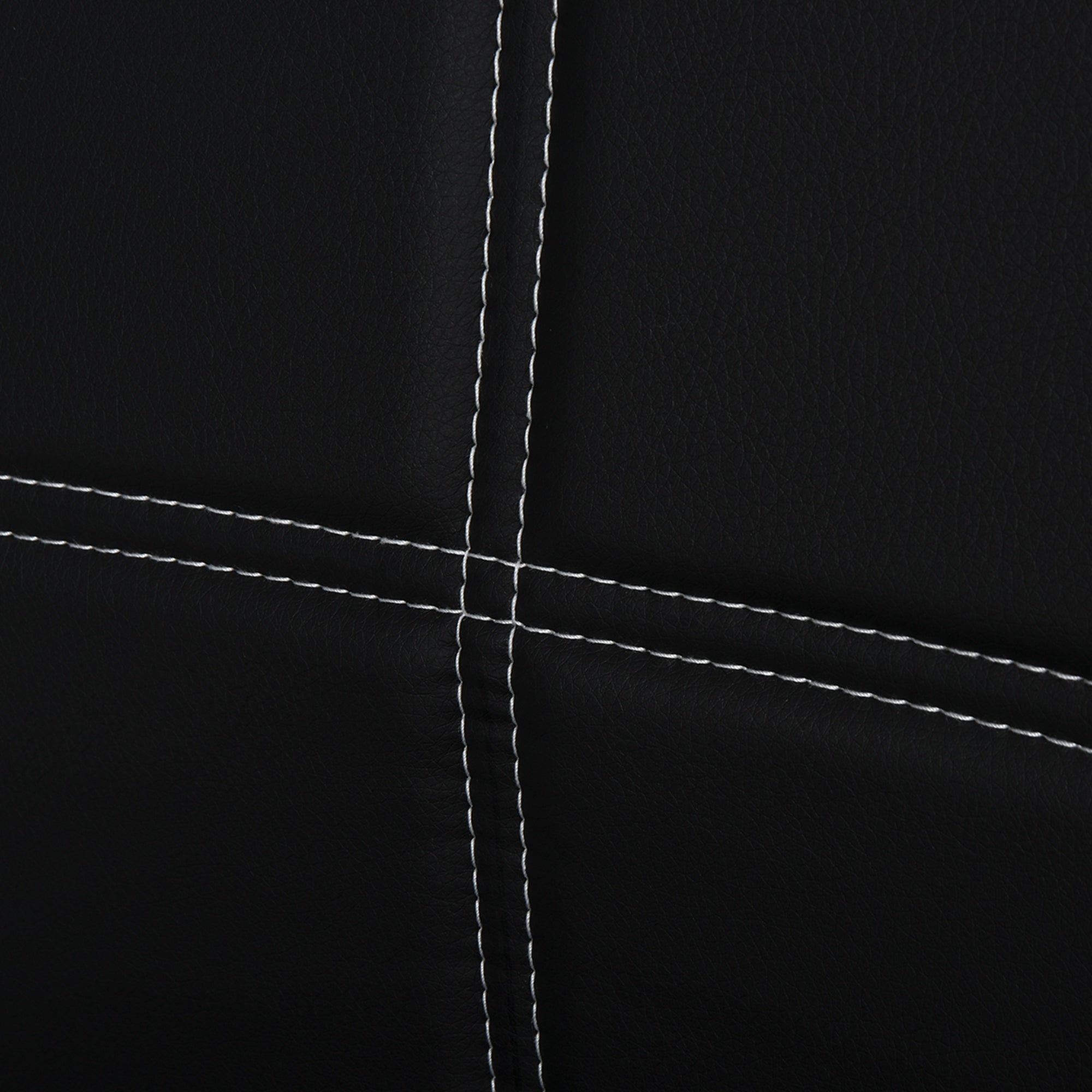 HOMCOM Dining Table Set for 4, 5-Piece Rectangular Glass Kitchen Table and Chairs with Metal Frame and Faux Leather Upholstery for Dining Room, Living Room, Black