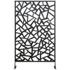 Outsunny Metal Outdoor Privacy Screen, Decorative Outdoor Divider with Stand and Expansion Screws, Freestanding Privacy Panel for Garden Backyard Deck, Irregular Fence Style
