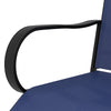 Outsunny Outdoor Bar Stools Set of 2 with Armrests, 360° Swivel Bar Height Patio Chairs with Mesh Fabric, Steel Frame Dining Chairs, for Balcony, Poolside, Backyard, Navy Blue