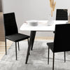 HOMCOM Modern Dining Chairs Set of 4, Upholstered Velvet Fabric Kitchen Chairs with Channel Tufting and Metal Legs for Living Room, Dining Room, Bedroom, Black