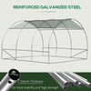 Outsunny 10' x 10' x 6.5' Walk-in Tunnel Hoop Greenhouse, Polyethylene PE Cover, Steel Frame, Roll-Up Zipper Door & Windows for Flowers, Vegetables, Tropical Plants, Green