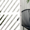 Outsunny Metal Outdoor Privacy Screen, Decorative Outdoor Divider with Stand and Expansion Screws, Freestanding Privacy Panel for Garden, Backyard, Deck, Triangle Style, White