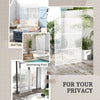 Outsunny Metal Outdoor Privacy Screen, Decorative Outdoor Divider with Stand and Expansion Screws, Freestanding Privacy Panel for Garden, Backyard, Deck, Triangle Style, White
