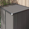 Outsunny 5' x 3' Outdoor Storage Shed, Steel Garden Shed with Single Lockable Door and Gloves, Tool Storage House for Backyard, Patio, Lawn, Light Grey