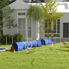 PawHut 7PCs Portable Dog Agility Training Equipment, Pet Agility Training Set with Adjustable Height Jump Ring, Jumper, Weave Poles, Square Pause Box, Carrying Bag, Whistle