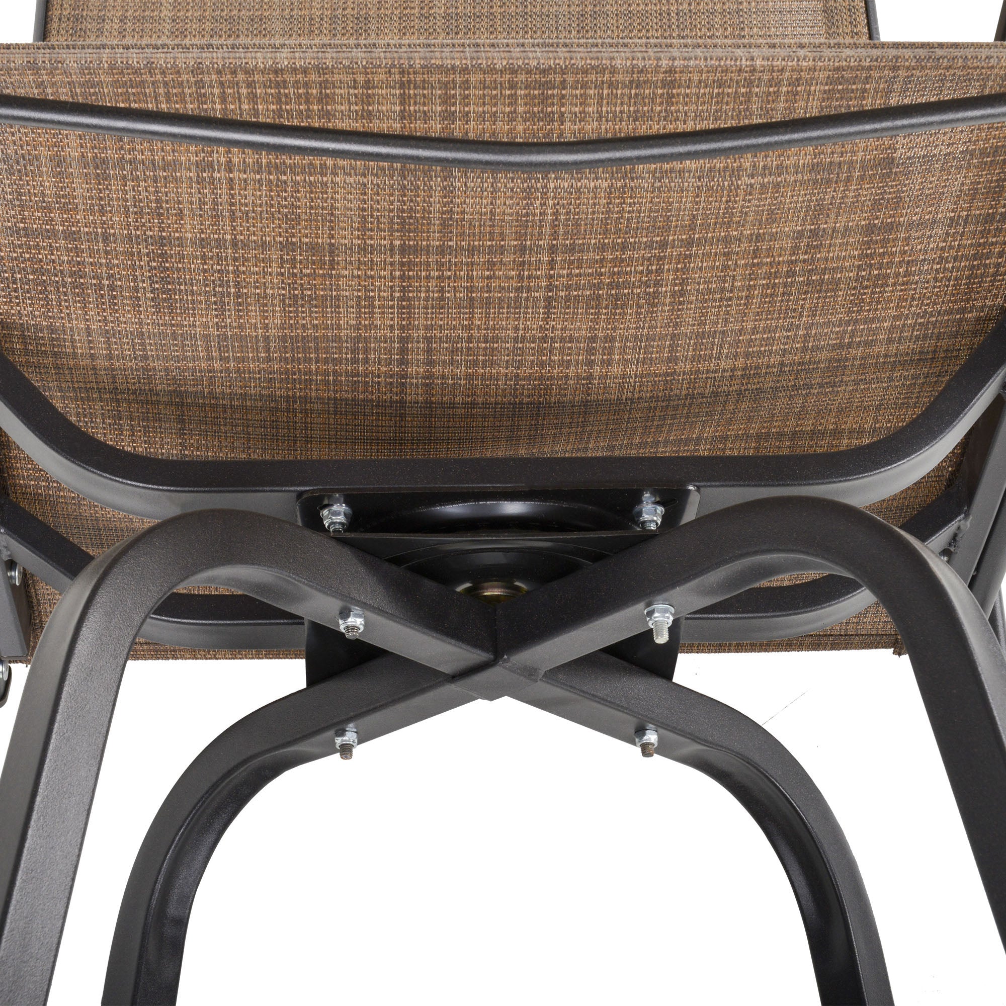 Outsunny 3 Piece Outdoor Patio Bar Set, 2 Swivel Stool and 1 Bar Table, All-Weather, Metal Frame for Balcony, Backyard, Deck, Brown