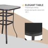 Outsunny 3 Piece Outdoor Patio Bar Set, 2 Swivel Stool and 1 Bar Table, All-Weather, Metal Frame for Balcony, Backyard, Deck, Brown
