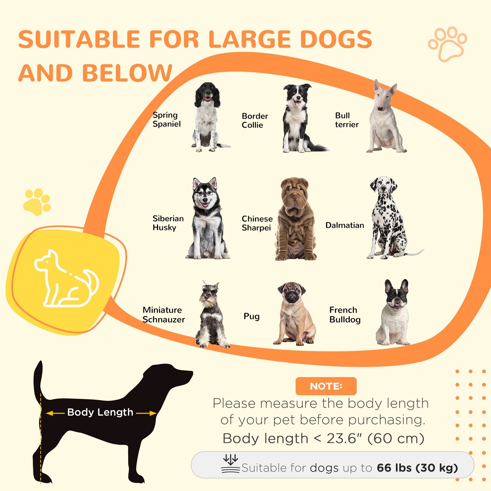 PawHut 37" Double-Door Dog Crate Furniture for Large Medium Dogs, Pet Crate End Table with Water-Resistant Cushion, Wooden Dog Cage Kennel Furniture for Indoor Use, Grey