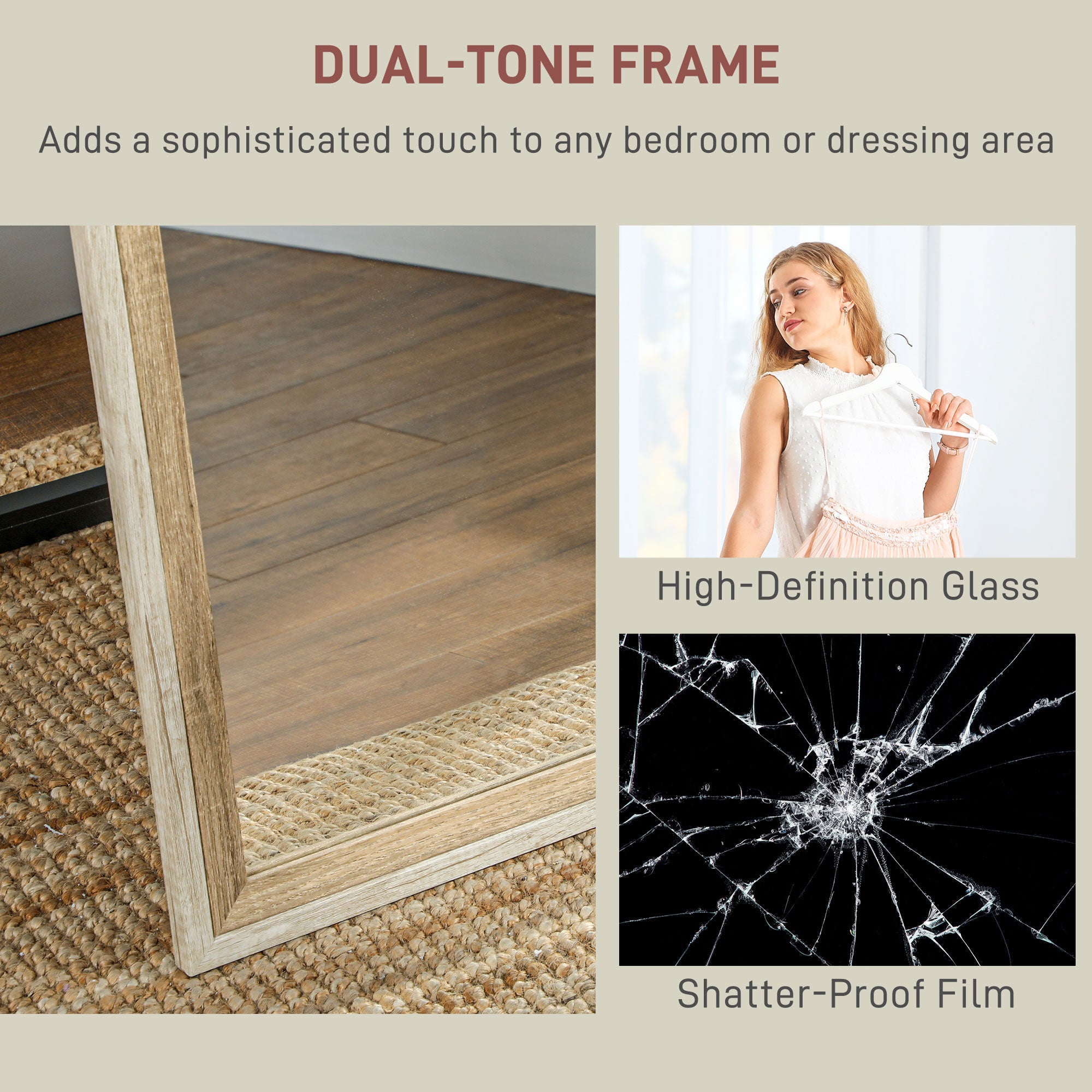 HOMCOM Full Length Mirror, 64
