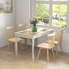 HOMCOM Dining Table for 4, Farmhouse Kitchen Table with Wooden Frame for Living Room, Dining Room, Natural