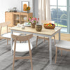 HOMCOM Dining Table for 4, Farmhouse Kitchen Table with Wooden Frame for Living Room, Dining Room, Natural