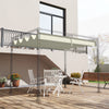 Outsunny Retractable Pergola Canopy, Sun Shade Cover, UV30+ Protected Replacement Canopy Fabric for 9.8' x 7.1' Pergola, Cream White