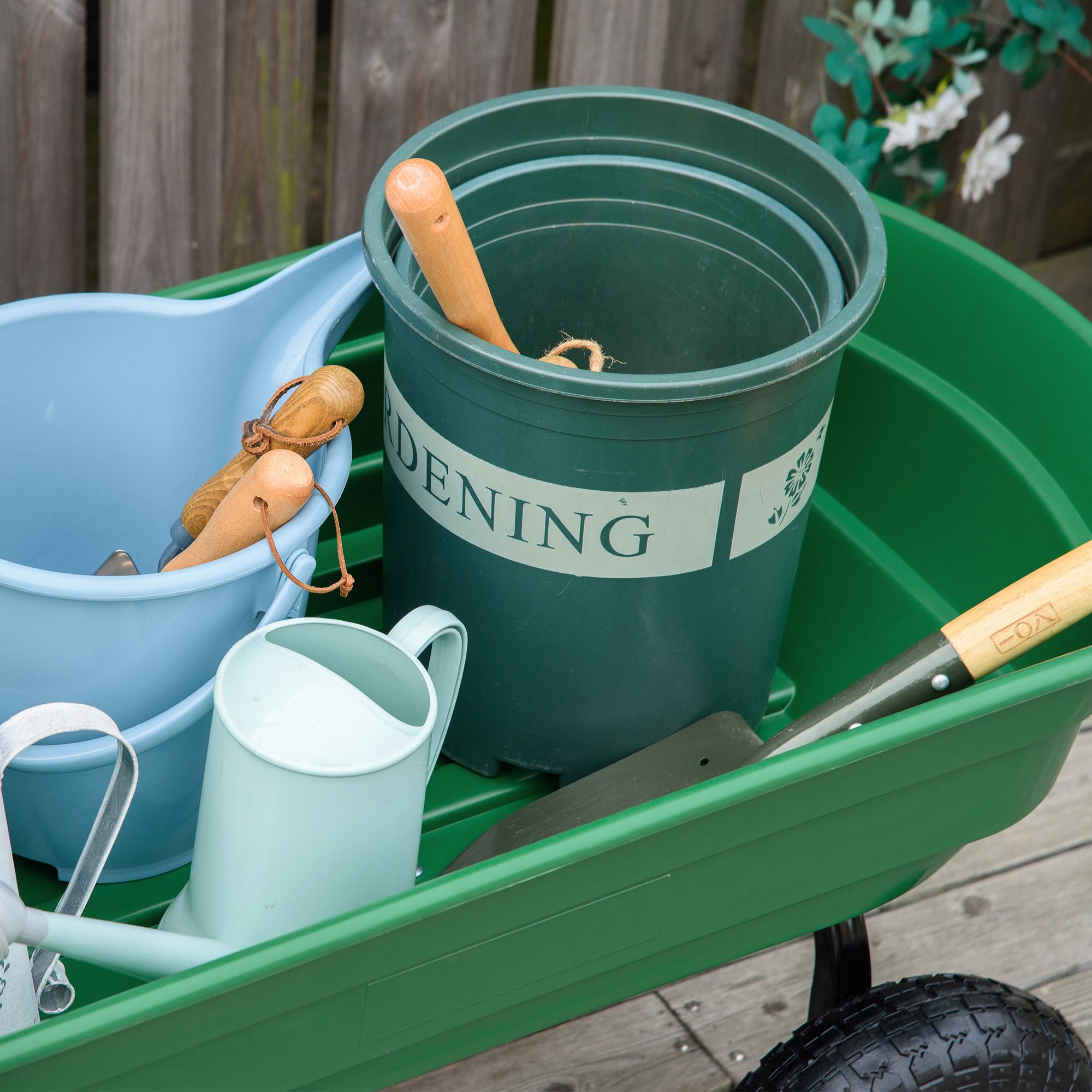 Outsunny Steel Garden Cart with Handle and 10" Pneumatic Tires, Utility Wagon Cart for Garden, Patio, Lawn, 551 lbs Capacity