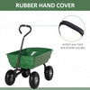 Outsunny Steel Garden Cart with Handle and 10" Pneumatic Tires, Utility Wagon Cart for Garden, Patio, Lawn, 551 lbs Capacity