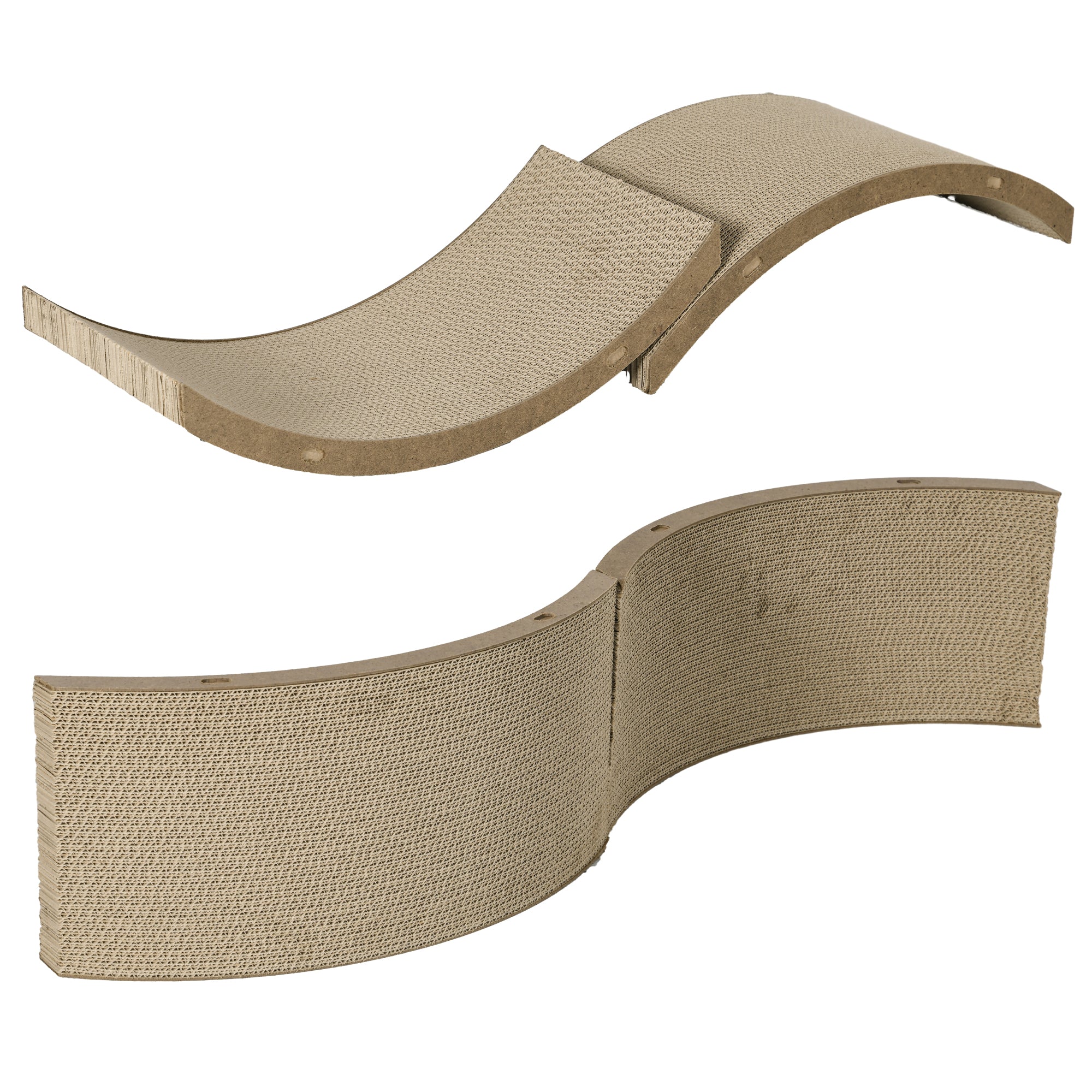 PawHut Cat Scratching Board, 4 piece Set Scratch Pad Reversible, Cat Scratcher Replacement for Cat Treadmill, Indoor Kitten, Scratching Boards Only, 55 x 26cm - Brown