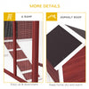 PawHut 48" Weatherproof Wooden Rabbit Hutch With Slant Roof And Screened Outdoor Run, Brown