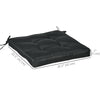 Outsunny 4 Piece Outdoor Chair Cushions, 16.5" x 16.5" Patio Furniture Cushions Seat Pad for Garden Conversation Set, Black