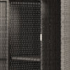 Outsunny Wicker Outdoor Storage Cabinet with Shelves, 2-Door Rattan Pool Towel Storage Cabinet with Drawer & Removable Shelf, Pool Storage Organizer for Garden, Porch, Dark Grey