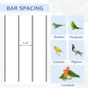 PawHut 44.5"H Metal Bird Cage Parrot Play Spot Stand w/ Wheel Storage Shelf Multi-doors Black