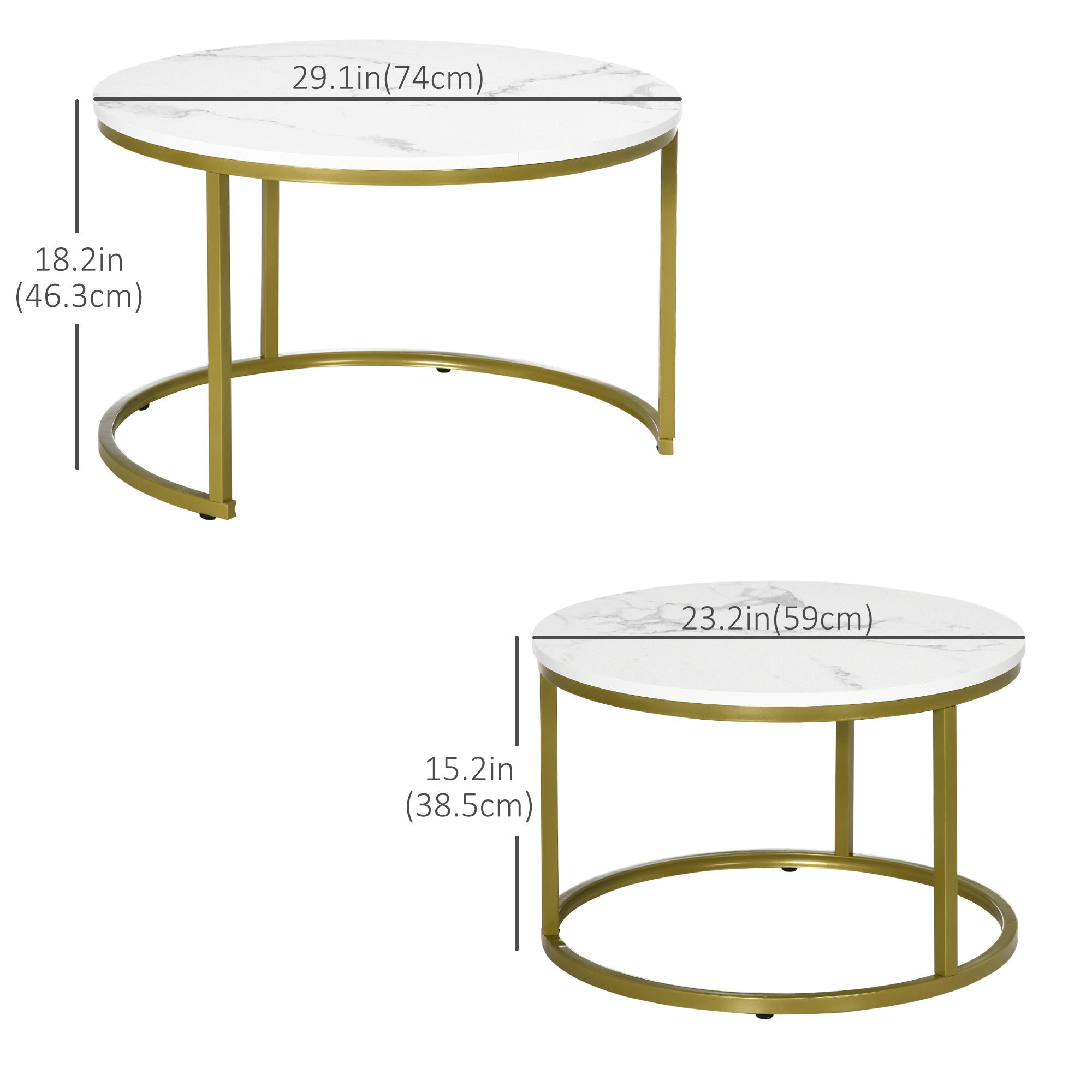 HOMCOM Nesting Tables, 29