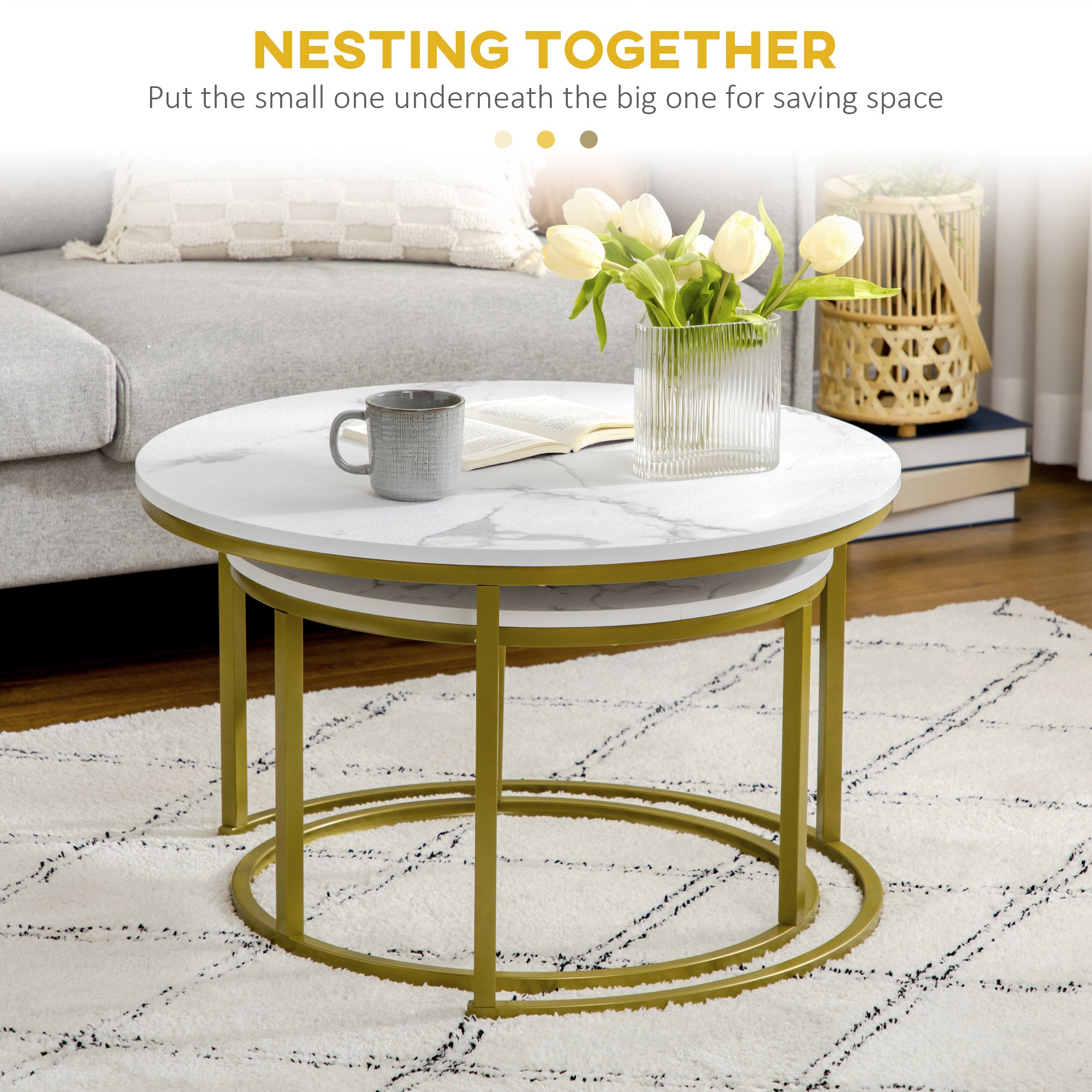 HOMCOM Nesting Tables, 29
