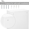kleankin Steel Wall Mount Medicine Cabinet 3 Tier Emergency Box for Bathroom Kitchen, Lockable Bathroom Hanging Storage Cabinet with 2 Keys, White
