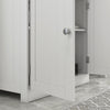 HOMCOM Under Sink Bathroom Cabinet with 2 Doors and Shelf, Pedestal Sink Bathroom Vanity Furniture, White
