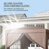 Outsunny 10'x10' Outdoor Pop Up Party Tent Gazebo Canopy with Carrying Bag (Coffee)
