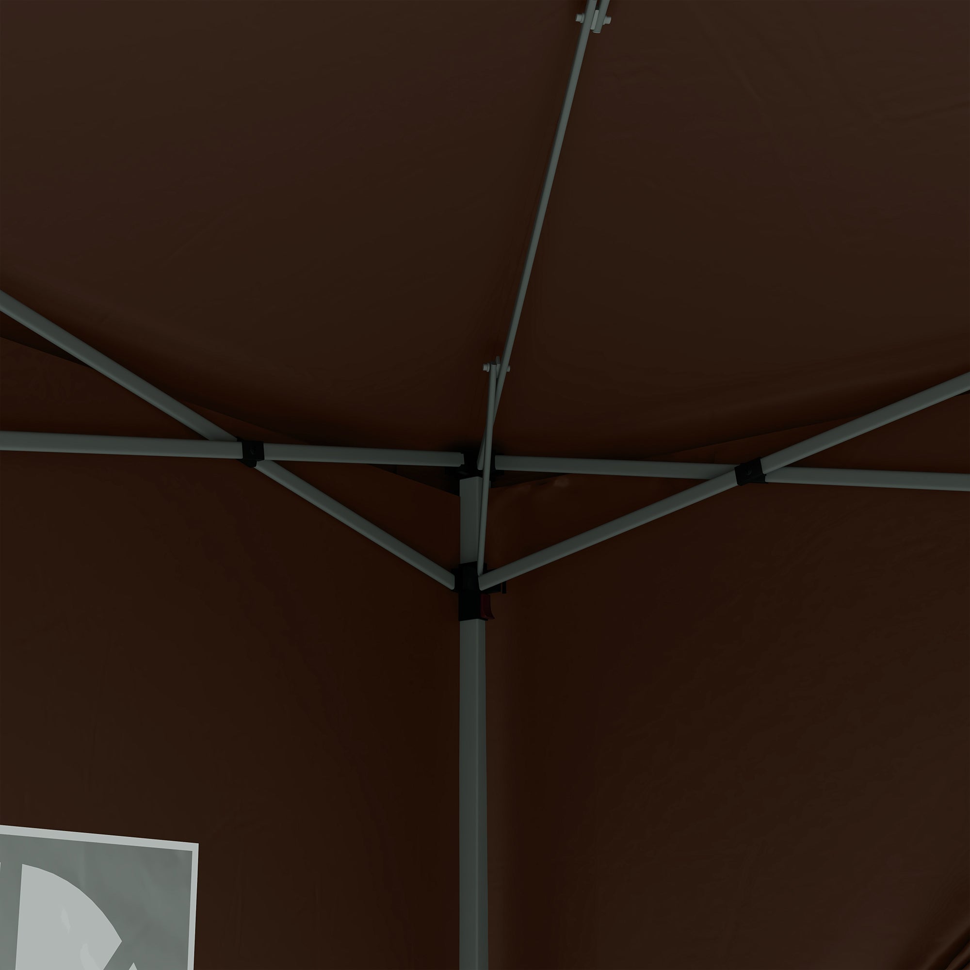 Outsunny 10'x10' Outdoor Pop Up Party Tent Gazebo Canopy with Carrying Bag (Coffee)