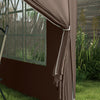 Outsunny 10'x10' Outdoor Pop Up Party Tent Gazebo Canopy with Carrying Bag (Coffee)