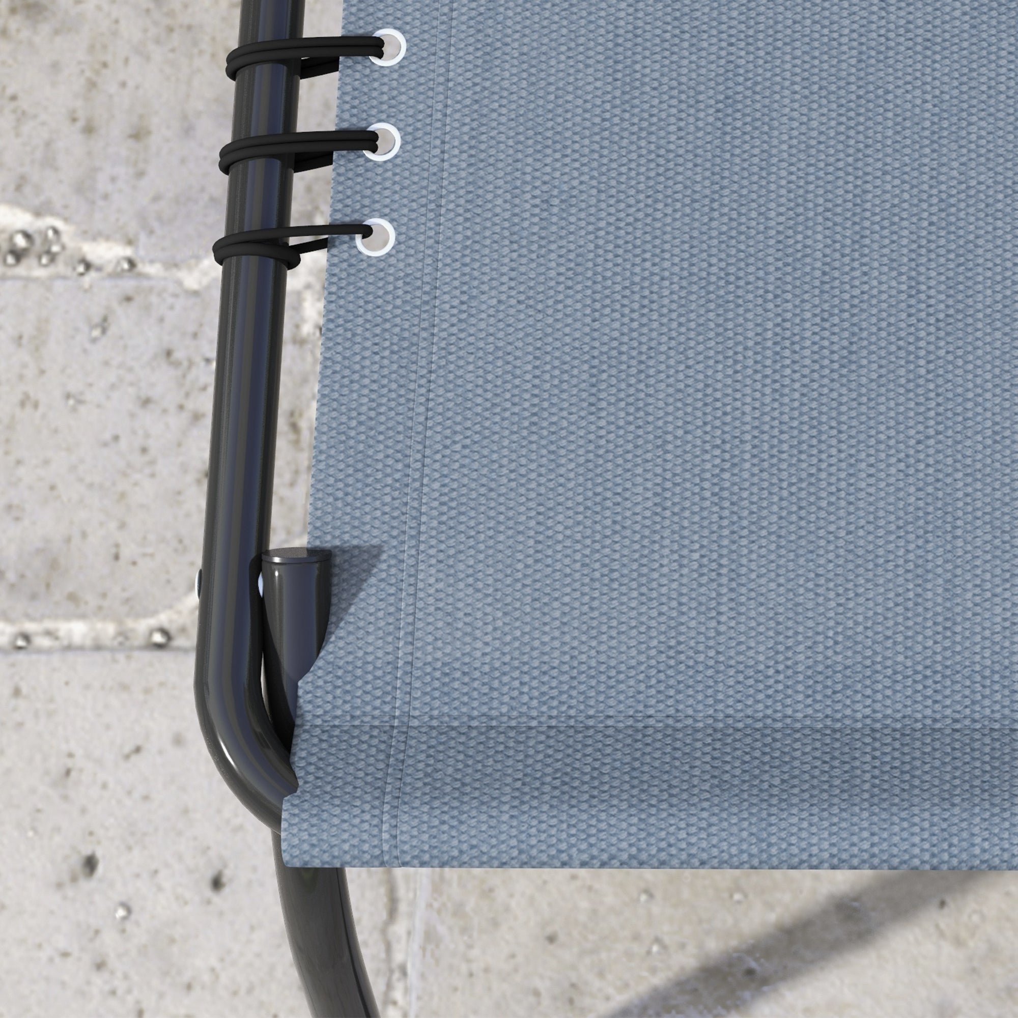 Outsunny 2 Pieces Folding Lounge Chairs, 4-Level Adjustable Chaise Lounges with Headrest, Tanning Chair Beach Beds, Reclining Lounger Cot for Camping, Hiking, Backyard, Grey