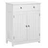kleankin Bathroom Storage Cabinet, Floor Cabinet with 2 Doors, 2 Drawers, Adjustable Shelf for Washroom, White