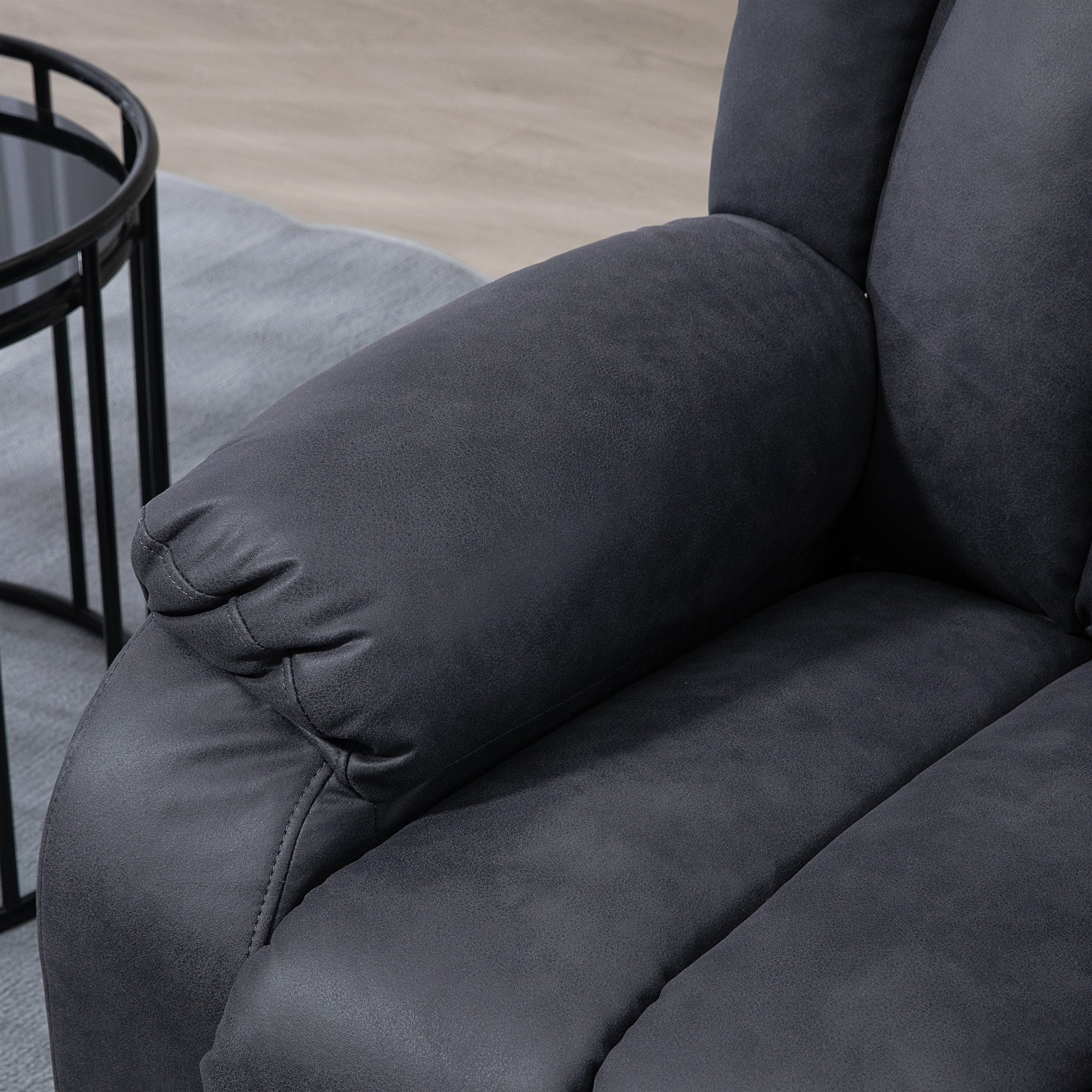 HOMCOM Power Lift Recliner Chair, Microfibre Upholstered Electric Recliner Chair for Seniors with Remote Control, Side Pockets, Quick Assembly, Charcoal Grey