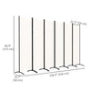 Outsunny 6 Panel Folding Outdoor Privacy Screen, 5.7FT Tall Room Divider with UV30+ Protection, Freestanding Privacy Panel Partition with Stable Base for Indoor Outdoor, Beige