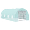Outsunny 20x10x7ft Heavy Duty Walk-in Greenhouse Outdoor Backyard Seed Plant Vegetables Growing Warm House Flower Polytunnel Shelter Green