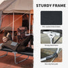 Outsunny Folding Camping Cot Sleeping Beds for adults Office Outdoor Hiking Portable, Black