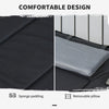 Outsunny Folding Camping Cot Sleeping Beds for adults Office Outdoor Hiking Portable, Black