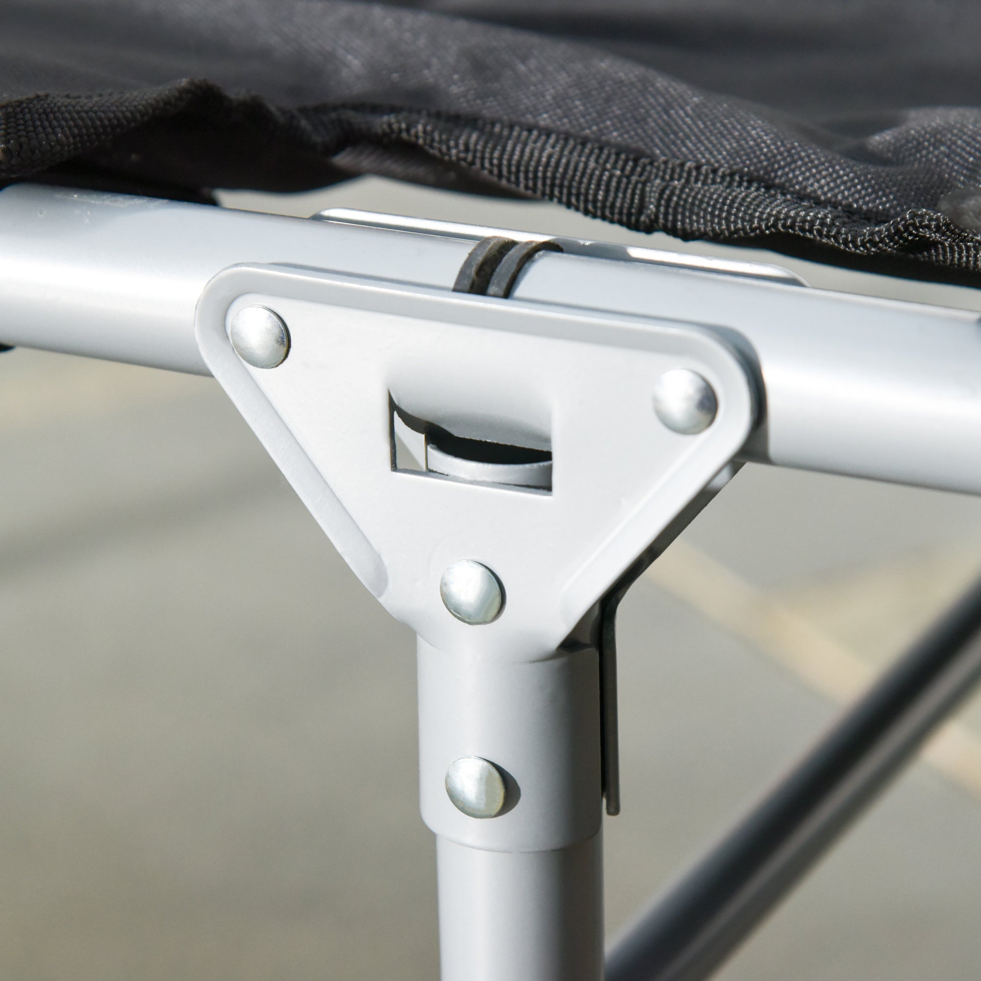 Outsunny Folding Camping Cot Sleeping Beds for adults Office Outdoor Hiking Portable, Black